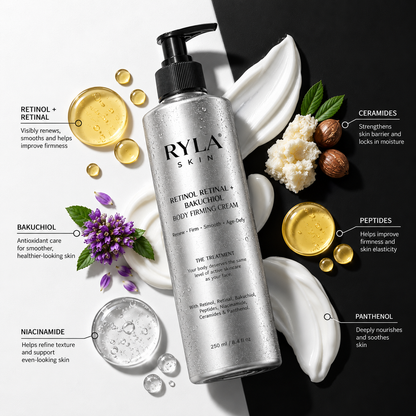 RYLA SKIN RETINOL RETINAL + BAKUCHIOL BODY FIRMING CREAM